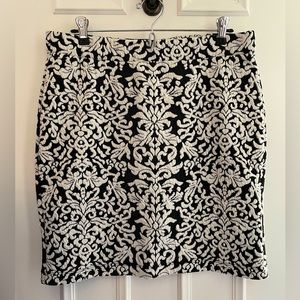 Loft brocade stretchy pencil skirt